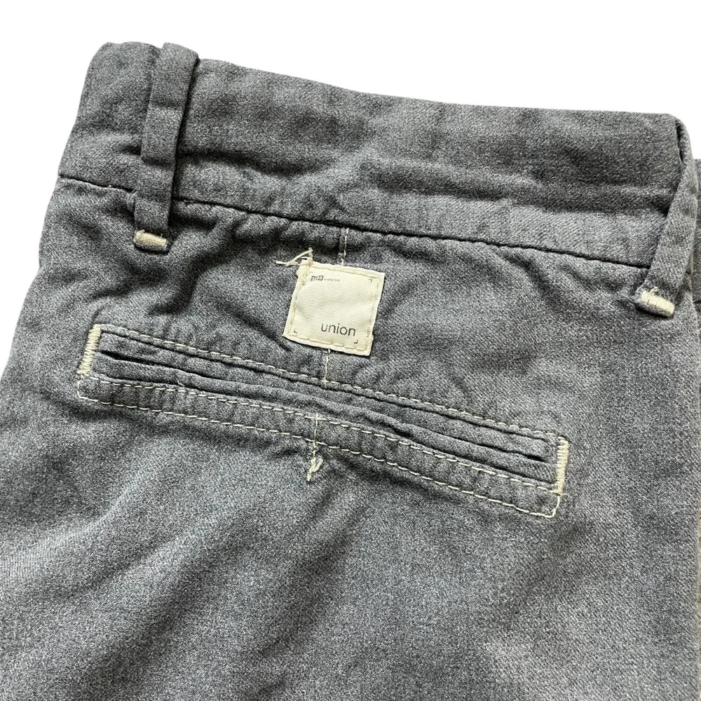 U 1633 Union 32 Grey Vintage Pants 100% Cotton‎ Straight Leg